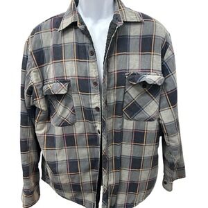 Vintage Sandherst Flannel Shacket Lumberjack Quilted Plaid Lined Men's Medium